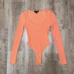 Jluxlabel Coral Knit Ribbed Bodysuit